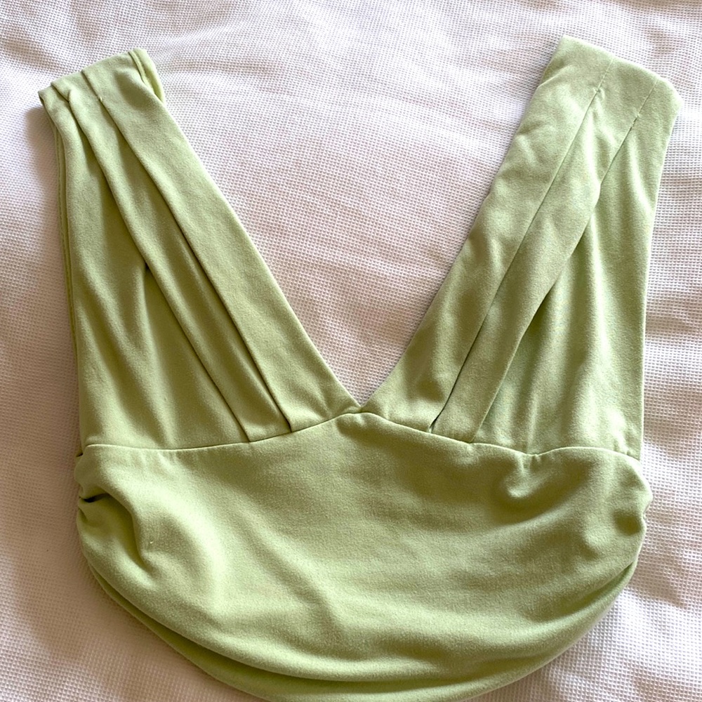 Mint Green Plunging Crop Top